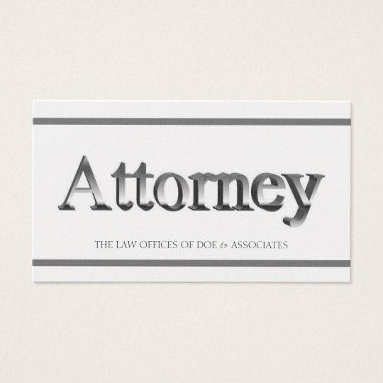 Attorney 3D Stripes Golden Business Card