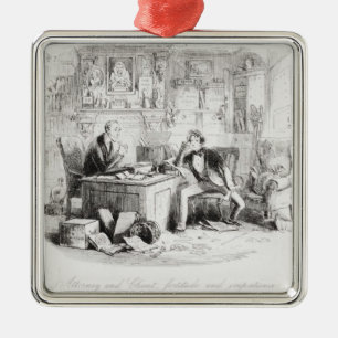 Attorney and Client, fortitude and impatience Metal Tree Decoration