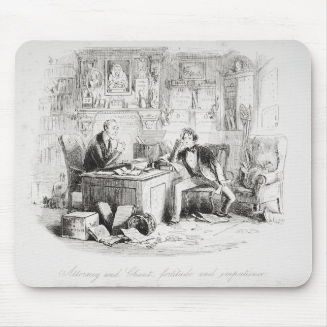 Attorney and Client, fortitude and impatience Mouse Mat (Front)
