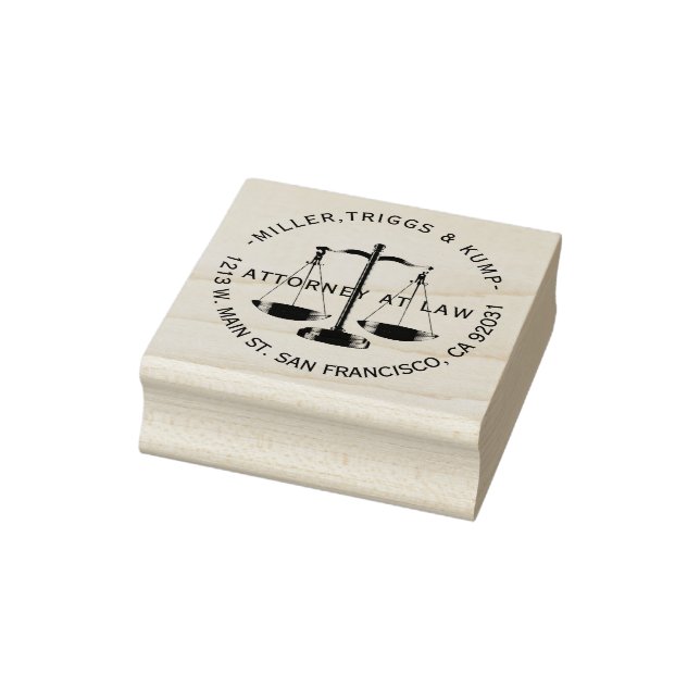 Attorney at Law - Address Rubber Stamp (Stamp)