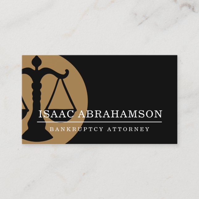 Attorney at Law Bankruptcy Lawyer Business Card (Front)