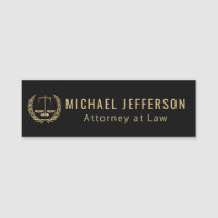 Attorney at Law - Black and Gold