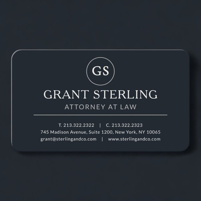 Attorney at Law Black Professional Business Card (Creator Uploaded)