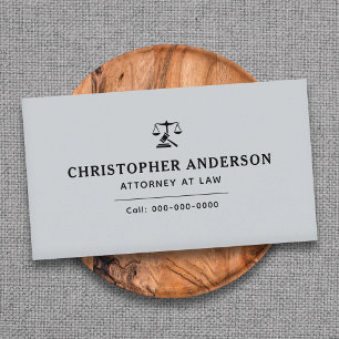 Attorney at Law Blue Business Card
