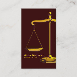 ATTORNEY AT LAW Brown Business Card