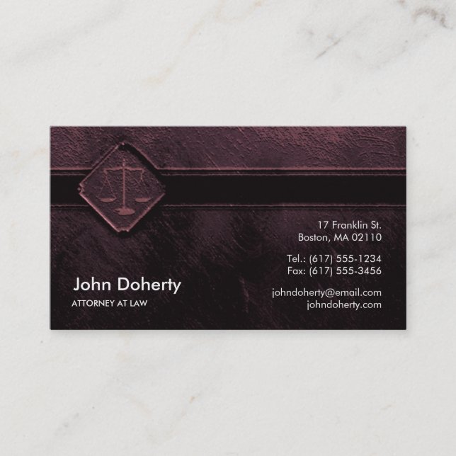 ATTORNEY AT LAW - Business Card (Front)