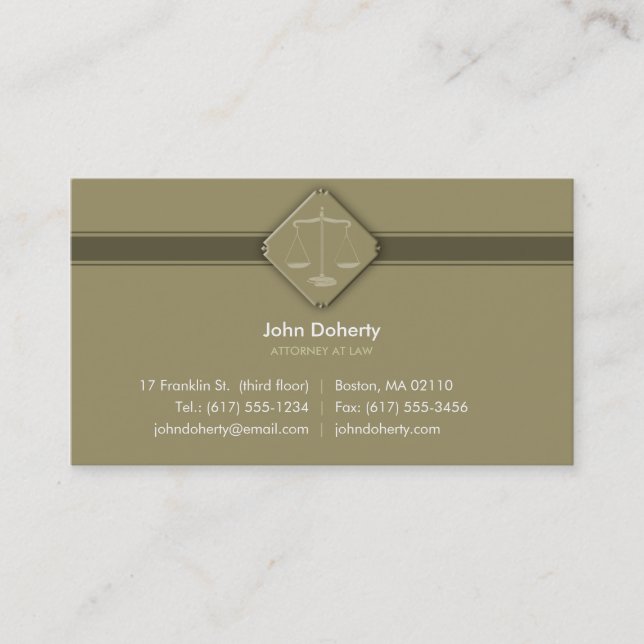 ATTORNEY AT LAW - Business Card (Front)