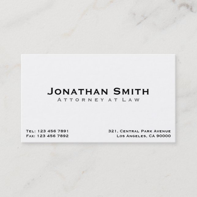 Attorney at Law - Business Cards (Front)