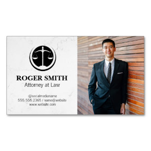 Attorney at Law   Business School Magnetic Business Card