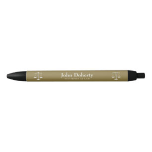 ATTORNEY AT LAW   Classic Law Office Black Ink Pen