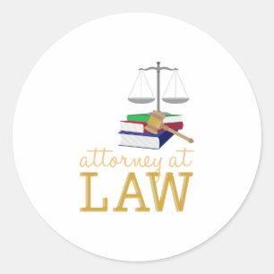 Attorney At Law Classic Round Sticker