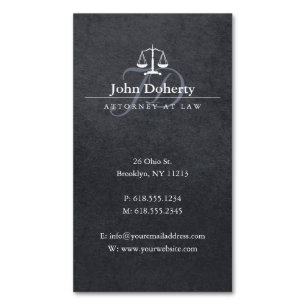 Attorney at Law Classy Scales of Justice Magnetic Business Card