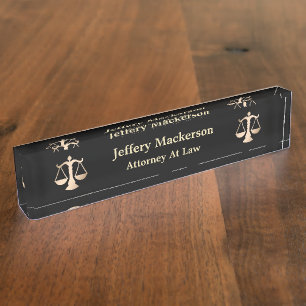 Attorney At Law Door Personalise Nameplate