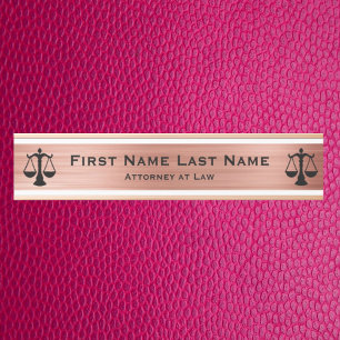 Attorney at Law Door Signs Lawyer Rose Gold