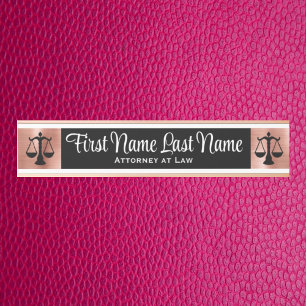 Attorney at Law Door Signs Lawyer Rose Gold