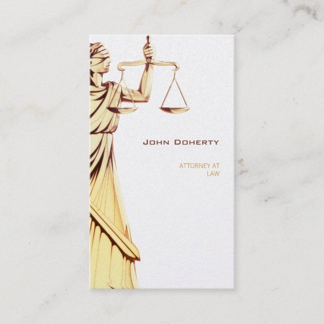 ATTORNEY AT LAW - Elegant Business Card (Front)