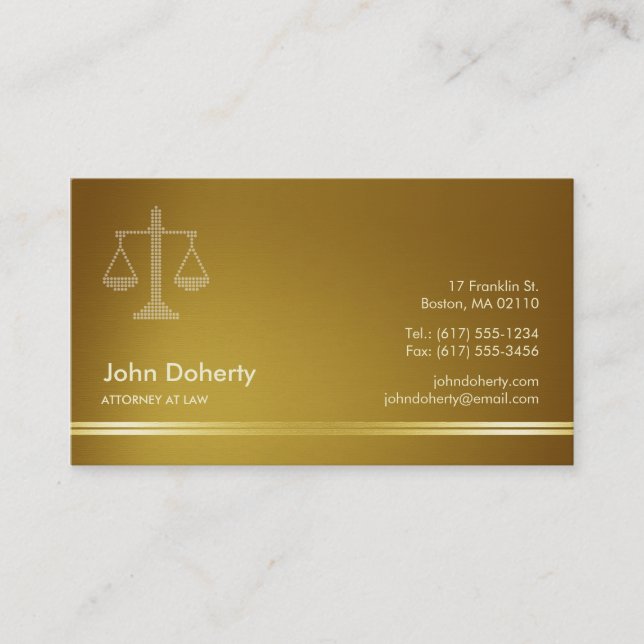 ATTORNEY AT LAW | Elegant Business Card (Front)