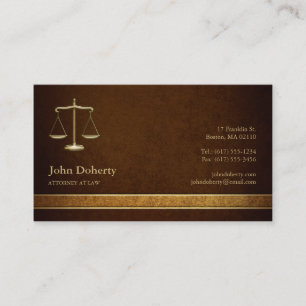 ATTORNEY AT LAW   Elegant Business Card