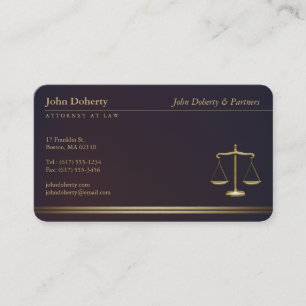 ATTORNEY AT LAW   Elegant Business Card