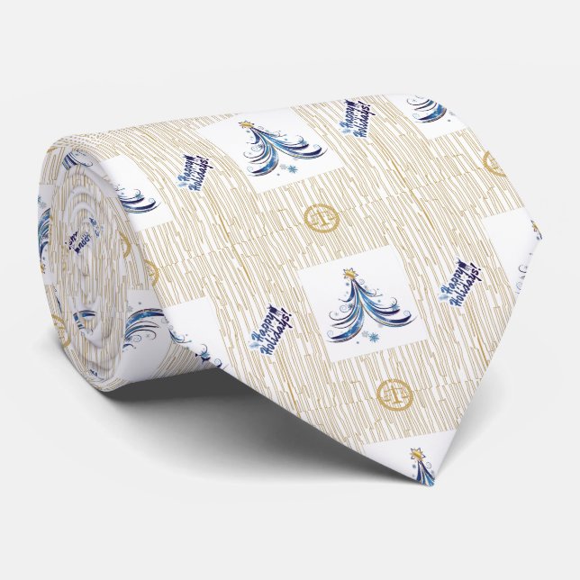 Attorney at Law - Elegant Christmas Tree Tie (Rolled)