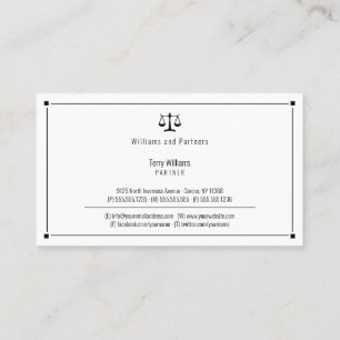 ATTORNEY AT LAW   Elegant Classy Business Card