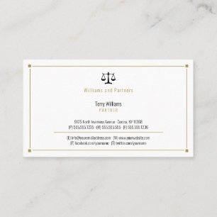 ATTORNEY AT LAW   Elegant Classy Business Card