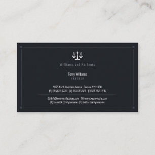 ATTORNEY AT LAW   Elegant Classy Business Card