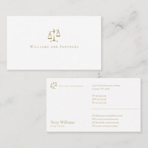 ATTORNEY AT LAW   Elegant Classy Golden Business Card