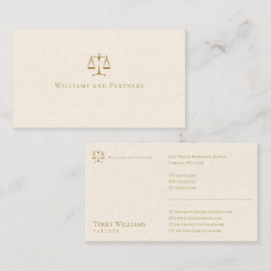 ATTORNEY AT LAW   Elegant Classy Golden Business Card
