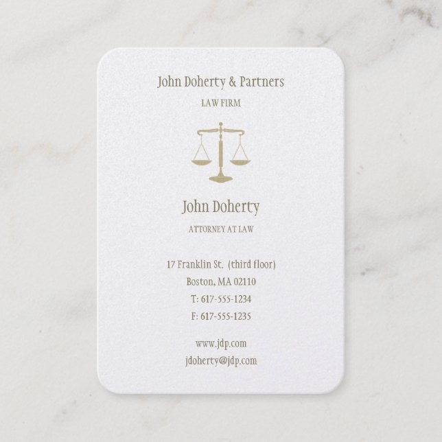 Attorney at Law | Elegant Gold Business Card (Front)