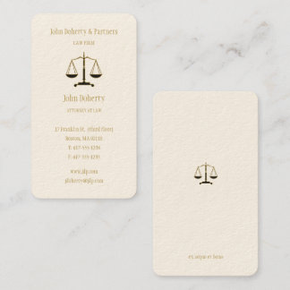 Attorney at Law | Elegant Gold Business Card
