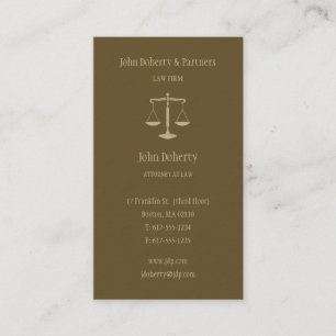 Attorney at Law   Elegant Gold Business Card