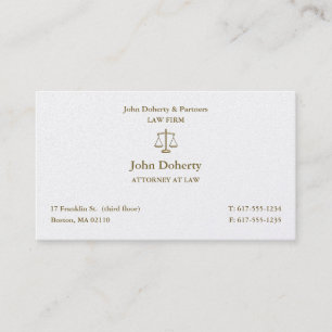 Attorney at Law Elegant Lawyer Business Card