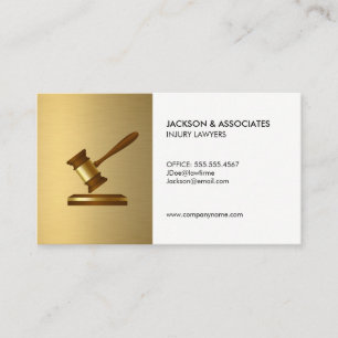 Attorney at Law Gavel Icon Business Card
