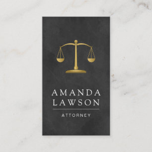 Attorney at Law / Golden Justice Scale Appointment Card
