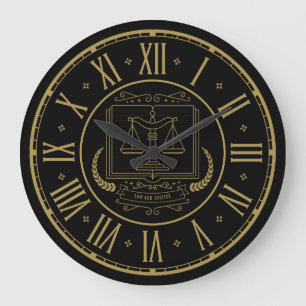 ATTORNEY AT LAW   Golden Personalizable Large Clock