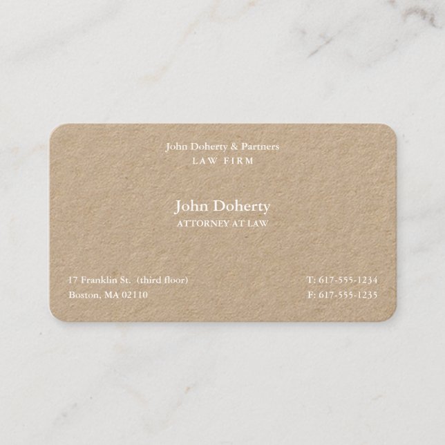 Attorney at Law I Scales of Justice Business Card (Front)