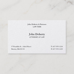 Attorney at Law I Scales of Justice Business Card