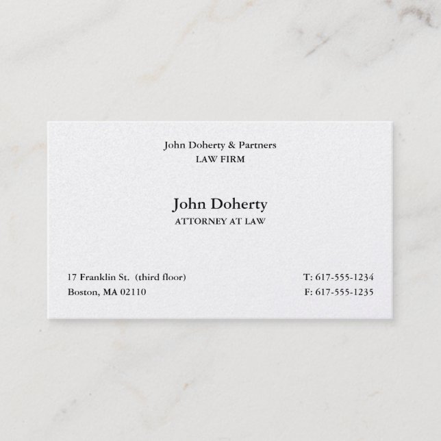 Attorney at Law I Scales of Justice Business Card (Front)