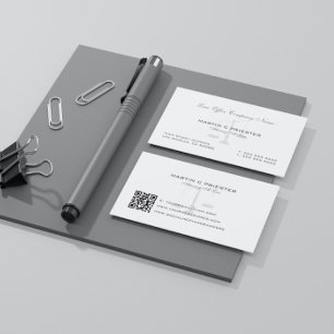 Attorney At Law, Justice Scale Watermark  Business Card