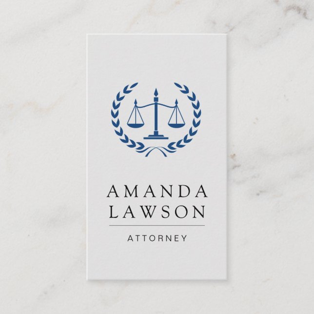 Attorney at Law Justice Scales Appointment Card (Front)