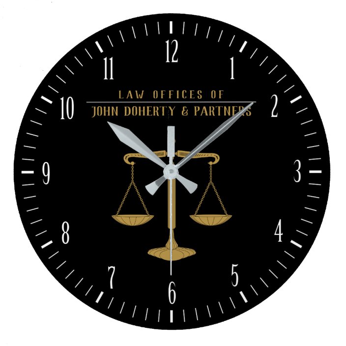 Attorney at Law Law Office Large Clock Zazzle.co.uk