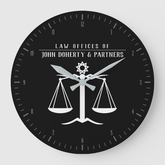 Attorney at Law | Law Office Large Clock (Front)