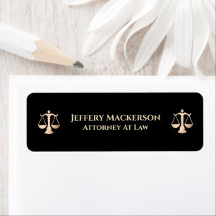 Attorney At Law Lawyer Black Gold Personalise