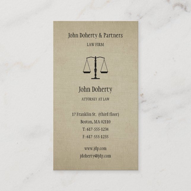 Attorney at Law | Lawyer Business Card (Front)