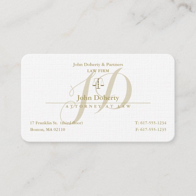 Attorney at Law | Lawyer Business Card (Front)
