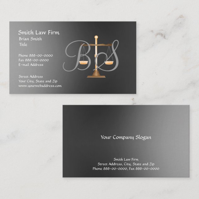 Attorney at Law Lawyer Business Card (Front/Back)