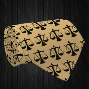 Attorney at Law Lawyer Gold Scales of Justice Tie