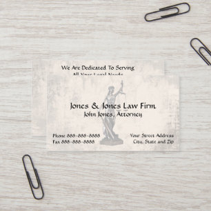 Attorney At Law Lawyer Lady Justice Business Card