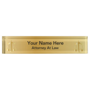 Attorney at Law Lawyer Nameplate